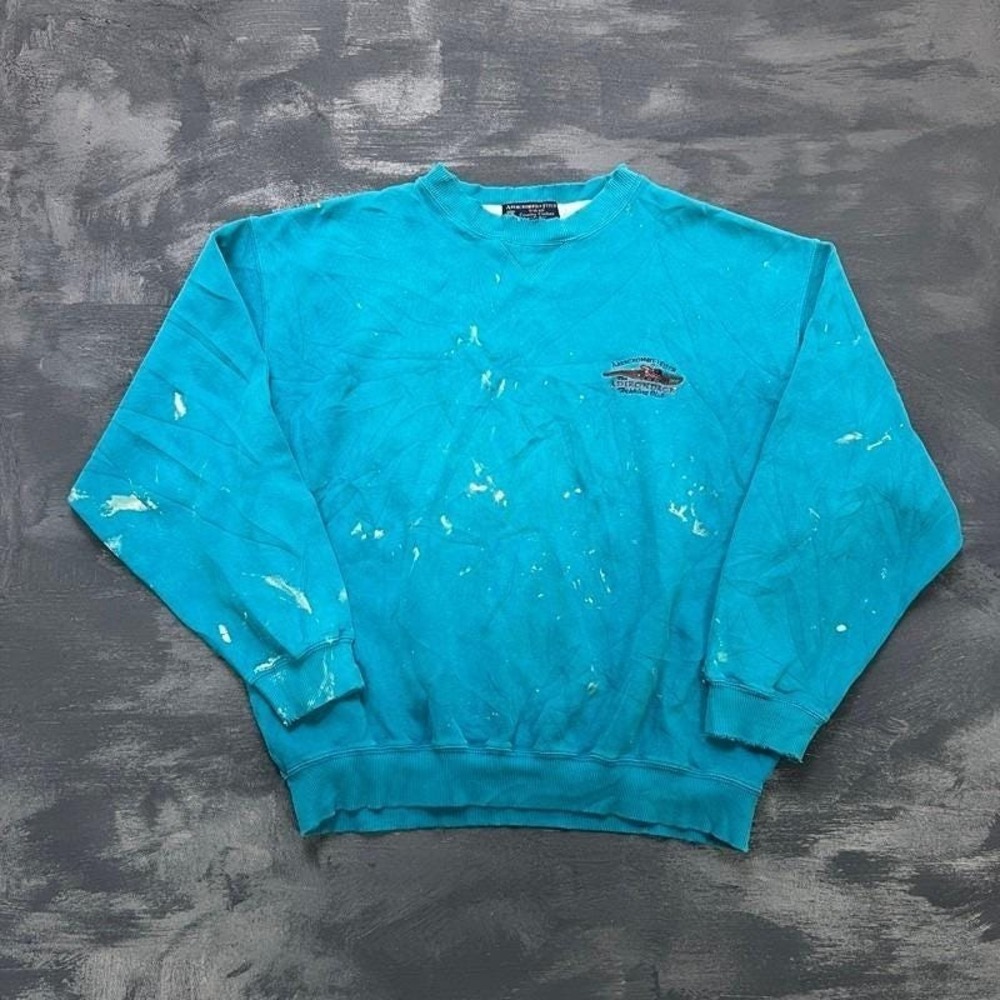 Vintage Abercrombie & Fitch Sweatshirt Mens XL Blue 1990s Adirondack Distressed